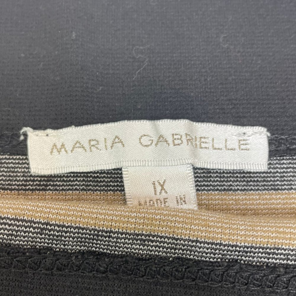 Maria Gabrielle Stripped Asymmetrical Skirt Sz 1X - Picture 4 of 4
